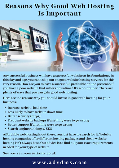 Reasons Why Good Web Hosting Is Important