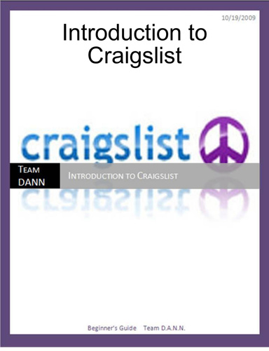 Introduction to Craigslist