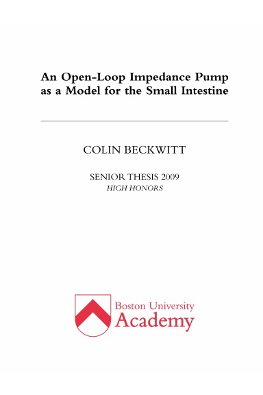 An Open-Loop Impedance Pump as a Model for the Small IntestineAn Open ...
