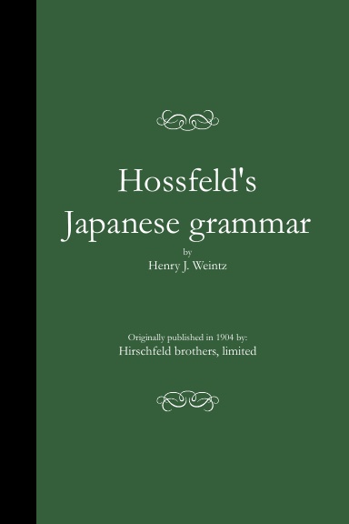 Hossfeld's Japanese grammar (PB)