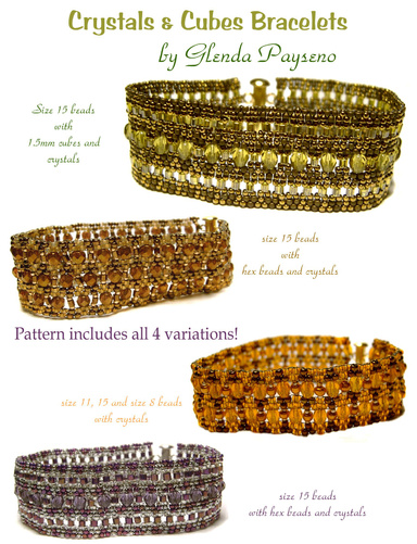 Crystals and Cubes Bracelets