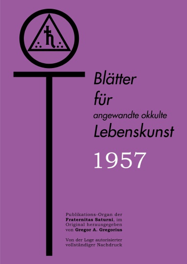 Blätter für angewandte okkulte Lebenskunst • 1957