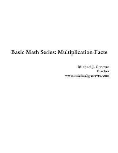 Basic Math Series: Multiplication Facts