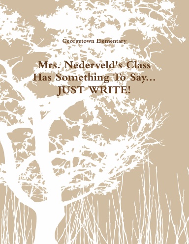 Mrs. Nederveld's Class Has Something To Say...JUST WRITE!