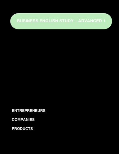 Business English Study - Advanced 1