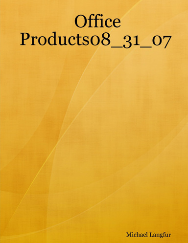Office Products08_31_07