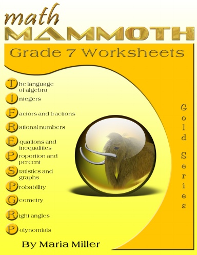 Math Mammoth Grade 7 Worksheets Collection