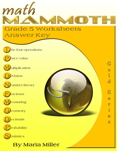 Math Mammoth Grade 5 Worksheets Answer Key