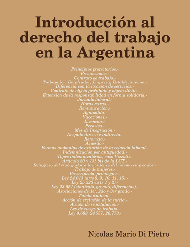 Introducción al derecho del trabajo en la Argentina