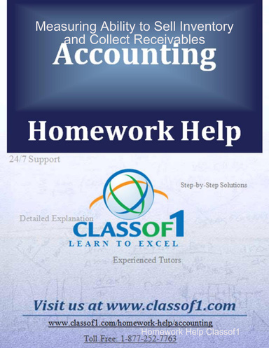 Measuring Ability to Sell Inventory and Collect Receivables