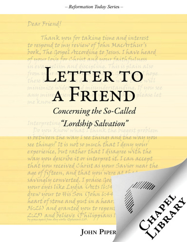 Letter to a Friend