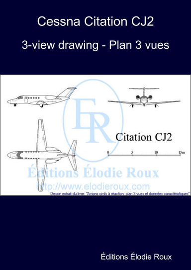 3-view drawing - Plan 3 vues - Cessna Citation CJ2