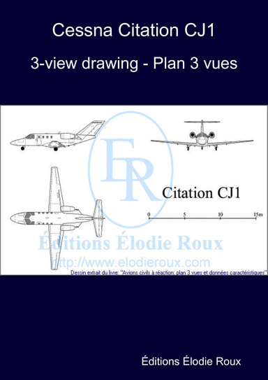 3-view drawing - Plan 3 vues - Cessna Citation CJ1