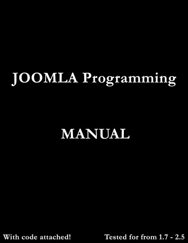 JOOMLA PROGRAMMING MANUAL