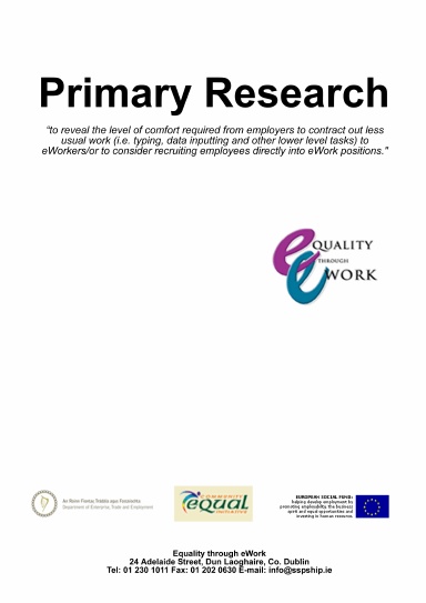 Equality Through eWork