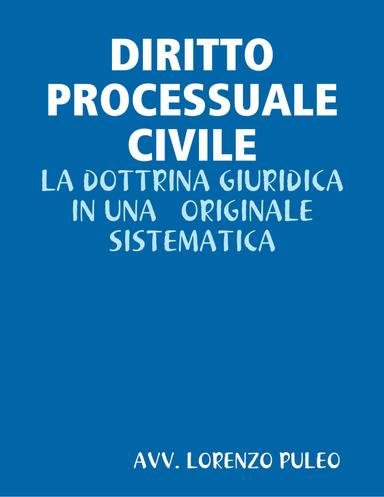 DIRITTO PROCESSUALE CIVILE