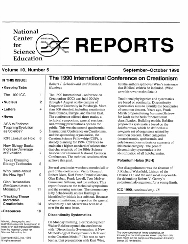 NCSE Reports 10.5