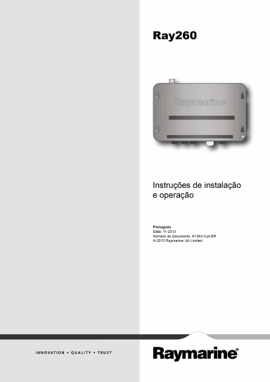 Ray260 VHF Instruções de instalação e operação (81343-3) - Português (pt-BR)