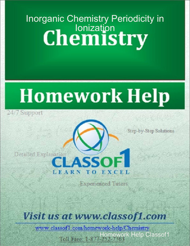 Inorganic Chemistry Periodicity in Ionization