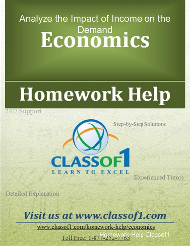Analyze the Impact of Income on the Demand