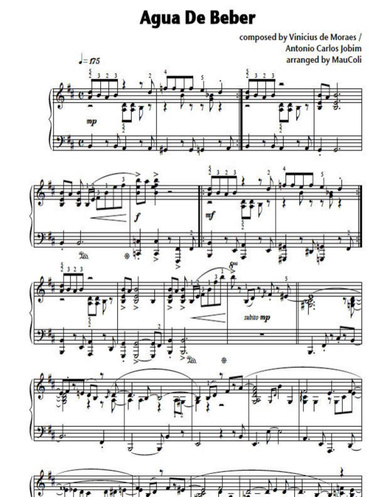 Agua De Beber (piano music sheet)