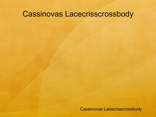 Cassinovas Lacecrisscrossbody