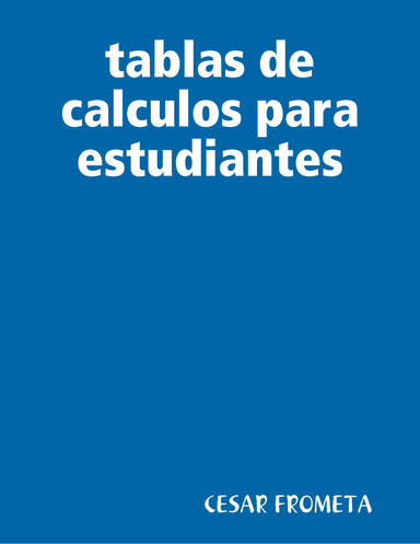 tablas de calculos para estudiantes
