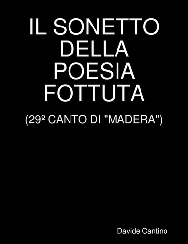 IL SONETTO DELLA POESIA FOTTUTA (29º CANTO DI "MADERA")