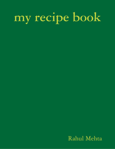 my recipe book