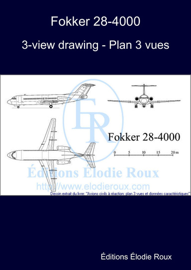 3-view drawing - Plan 3 vues - Fokker 28-4000