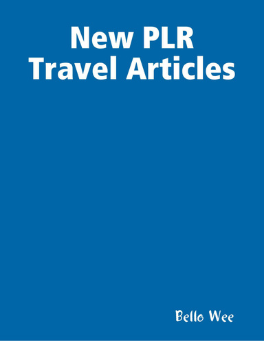 New PLR Travel Articles