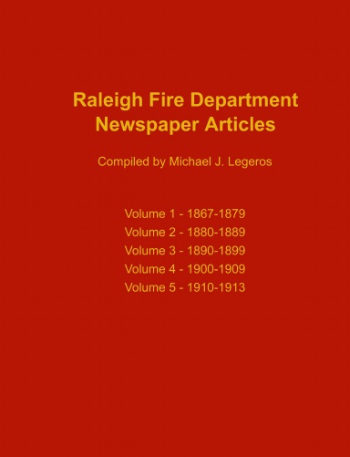 Raleigh Fire Department Newspaper Articles