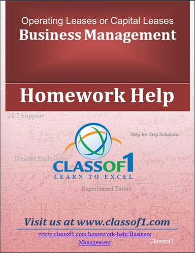 Operating Leases or Capital Leases