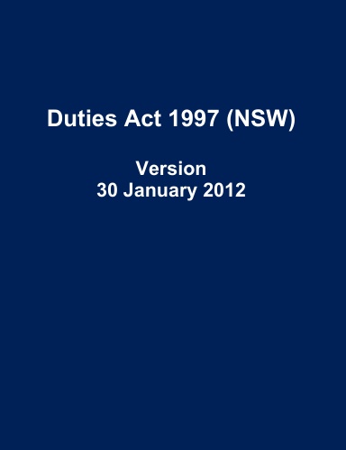 Duties Act 1997 (NSW)