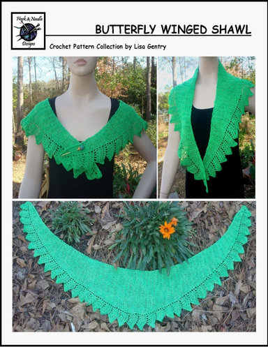Butterfly Winged Shawl - Crochet Pattern