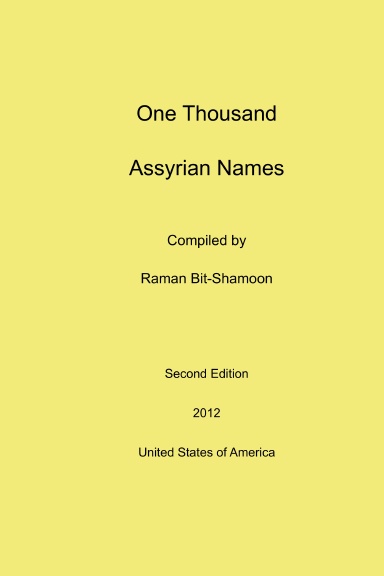 One Thousand Assyrian Names