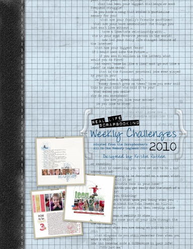 Real Life Scrapbooking Weekly Challenges 2010 (Color/Perfect-Bound)