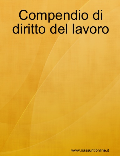 Compendio di diritto del lavoro