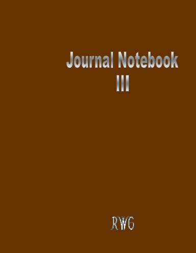 Journal Notebook III