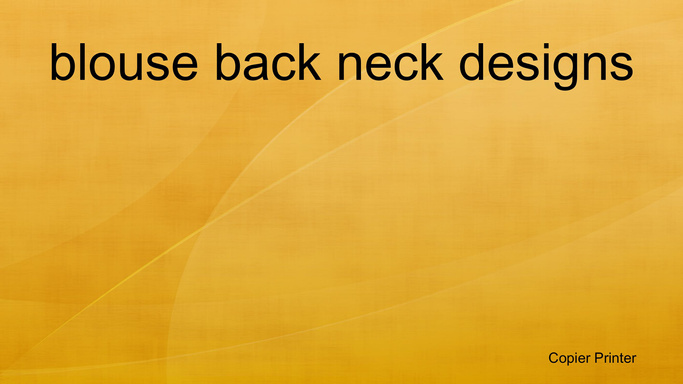 blouse back neck designs