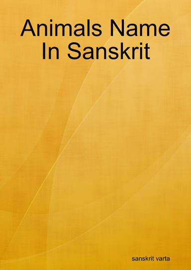 Animals Name In Sanskrit