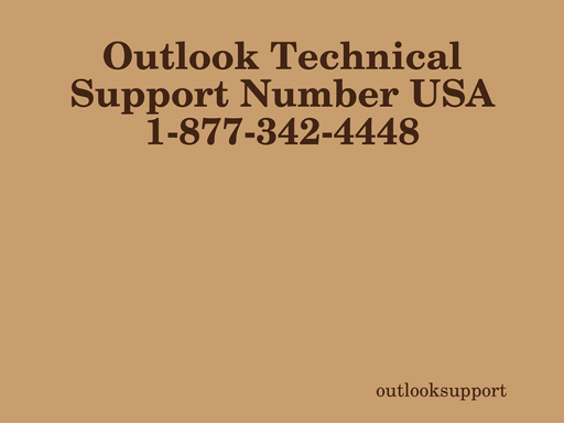 Outlook Technical Support Number USA 1-877-342-4448