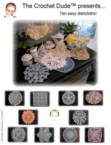 Ten Crochet Dude Dishcloths