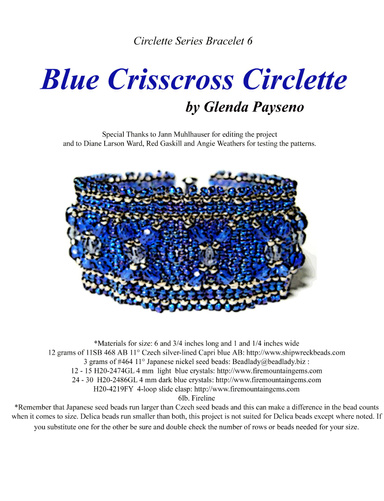 #06 Blue Crisscross Circlette