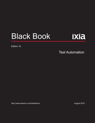 Black Book, Test Automation, Ed. 10, Paperback, B&W