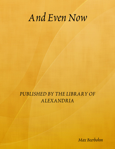 And Even Now