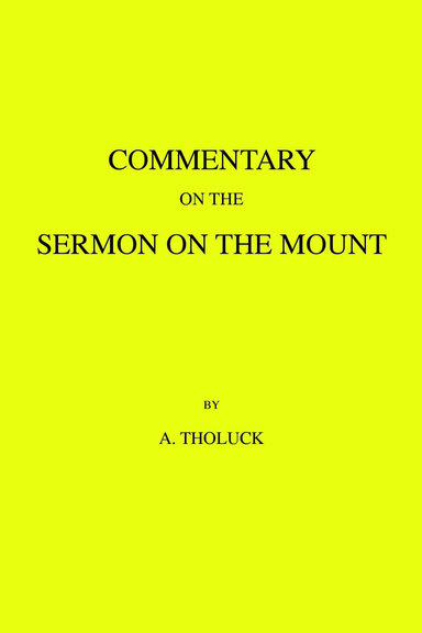 Commentary on the Sermon on the Mount