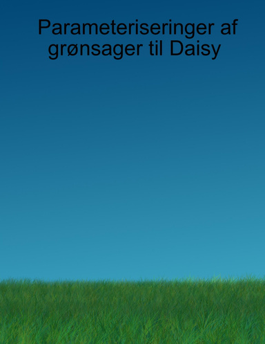 Parameteriseringer af grønsager til Daisy