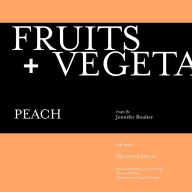 Fruits and Vegetables Peach