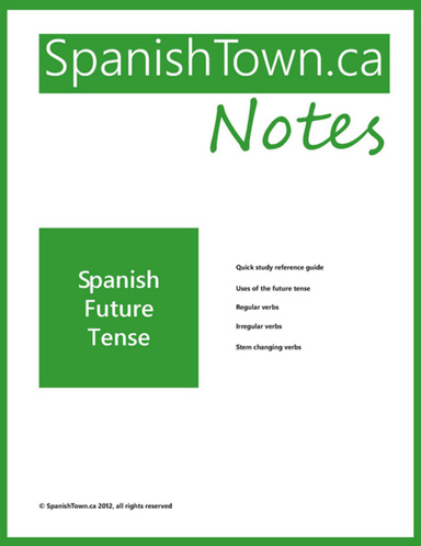 Future Tense Spanish Study Guide